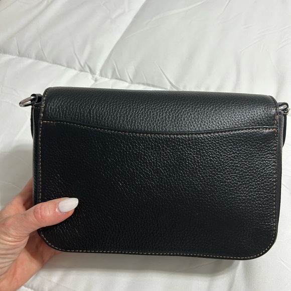 Coach Black Pebbled Leather Shoulder Bag - Picture 3 of 6